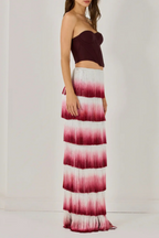 ashley Gradient Fringe Corset Two Piece Bandage Set Flowering Girl