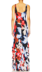 Gracia Strappy Printed Maxi Dress Flowering Girl