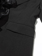 Patchwork Ruffles Chic Blazer in black Flowering Girl