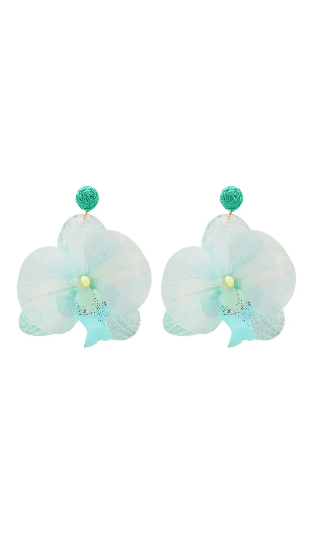 Olatunde Blue Flower Earrings Flowering Girl