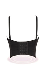 Black Feather Corset Top Flowering Girl
