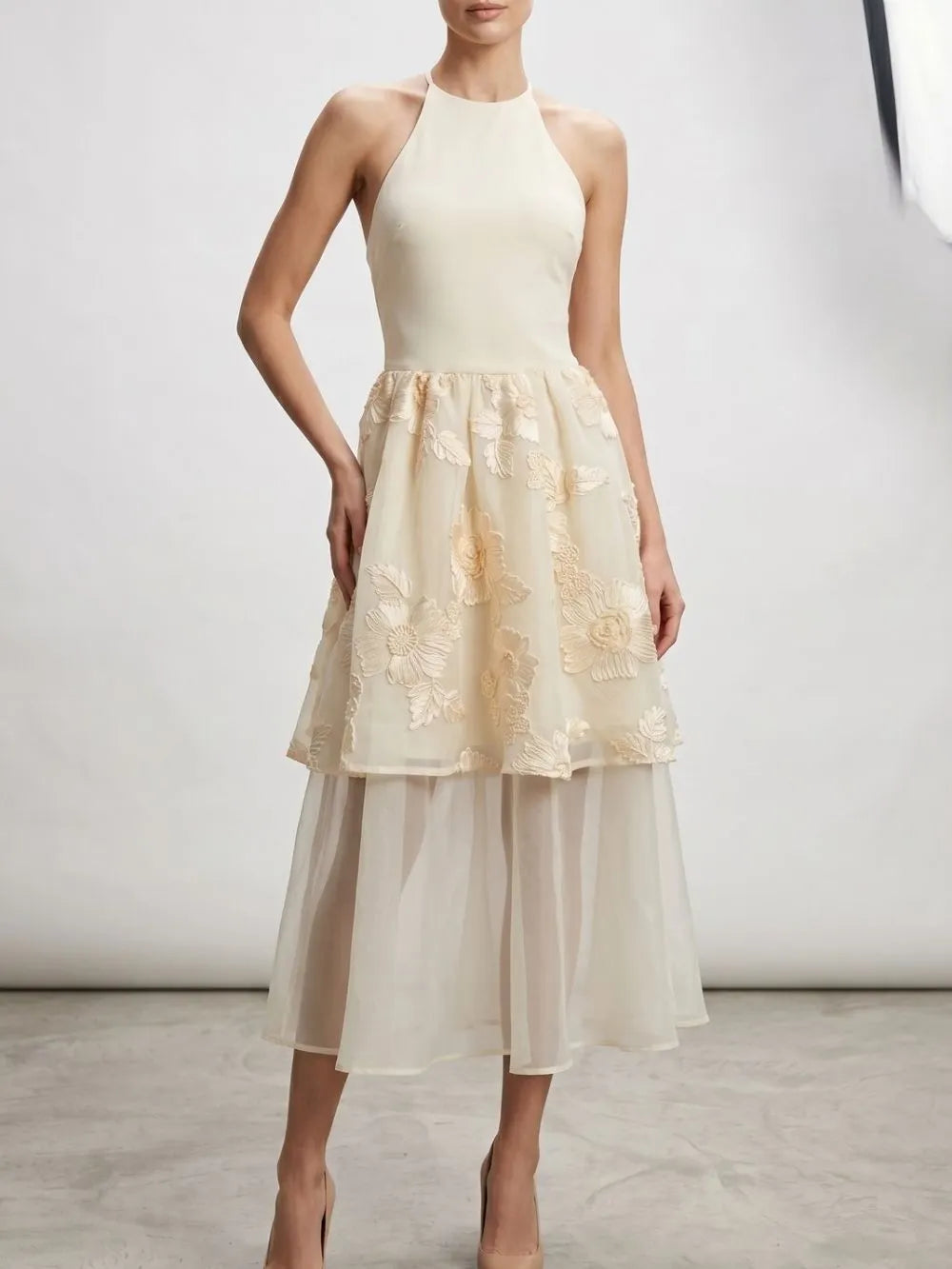 Maik Halter Flower Midi Dress Flowering Girl