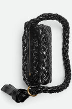 Giana Weave Shoulder Bag - Black Flowering Girl