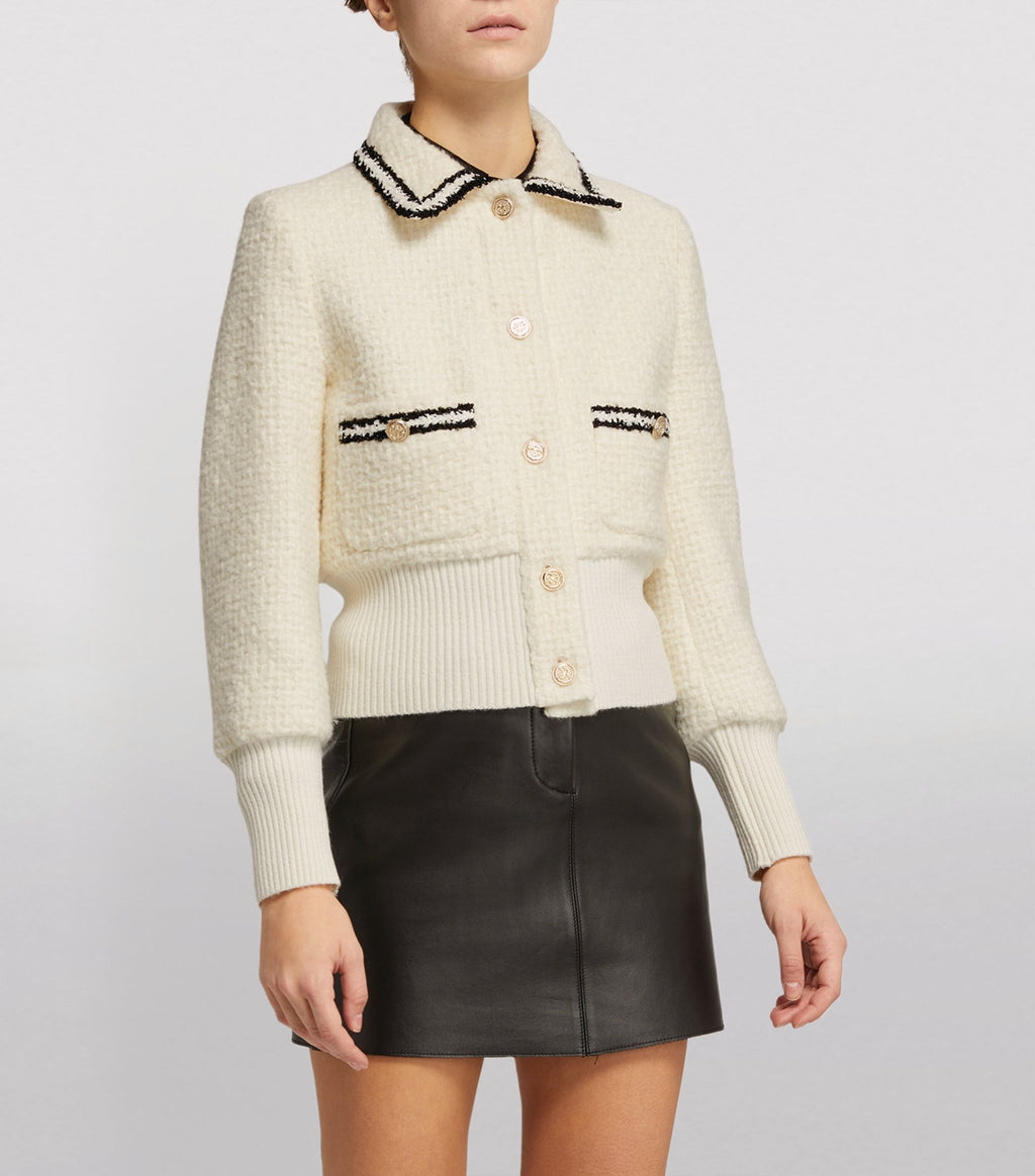 CONTRAST-TRIM TWEED JACKET Flowering Girl