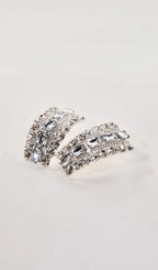 Oaelvira Rhinestone Quadrangle Earrings Flowering Girl