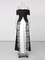 Manica Black Lace Top & Maxi Skirt Flowering Girl