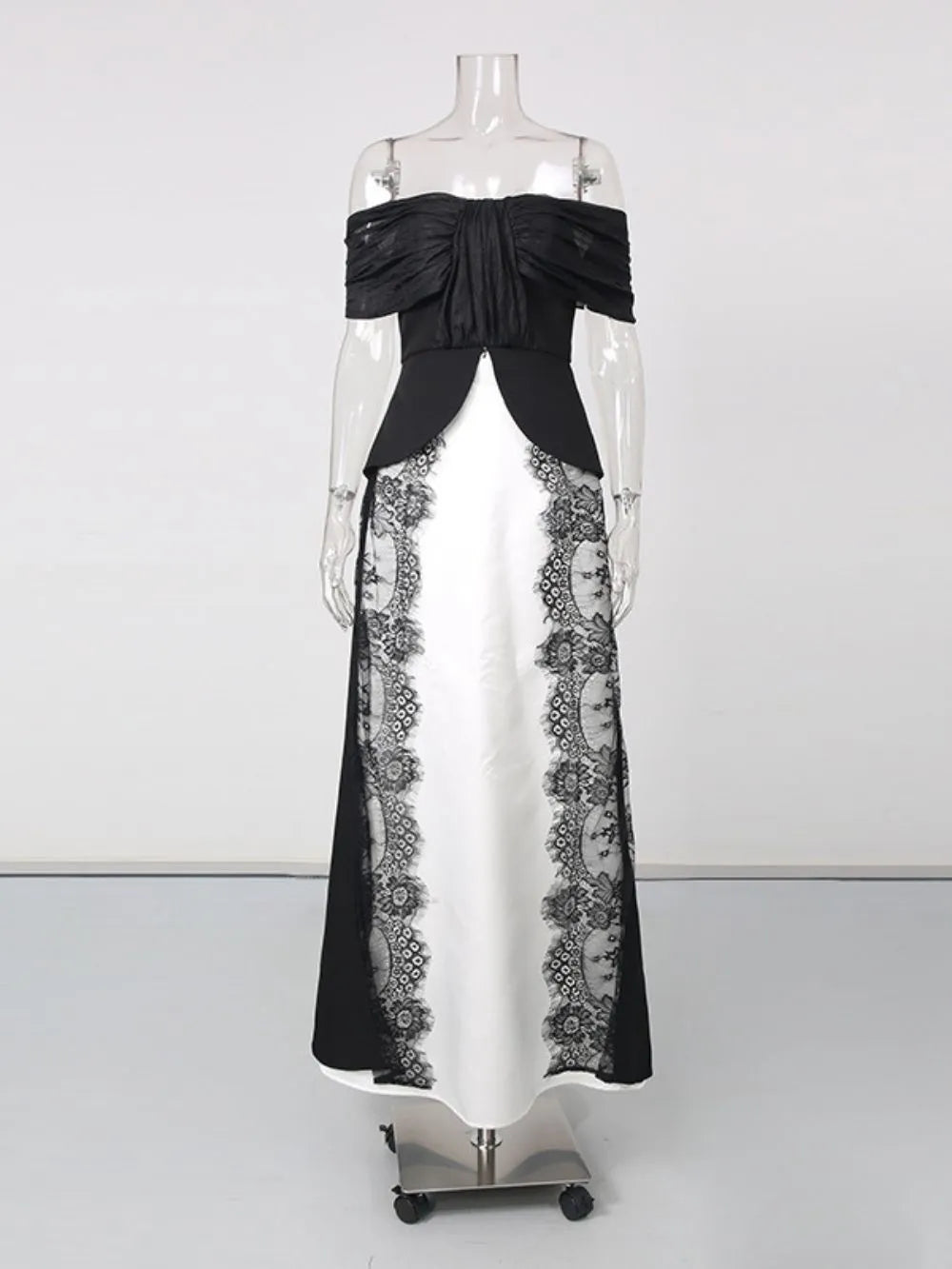 Manica Black Lace Top & Maxi Skirt Flowering Girl