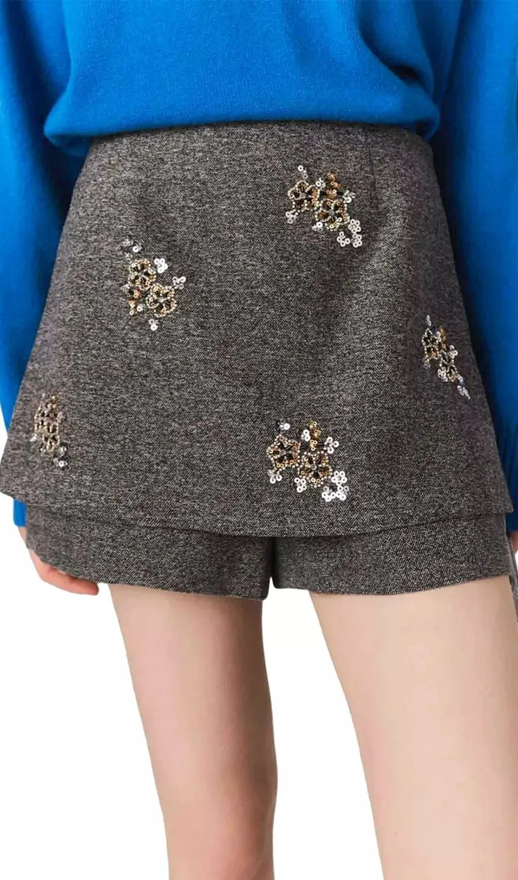 Ipevron Herringbone Shorts Flowering Girl