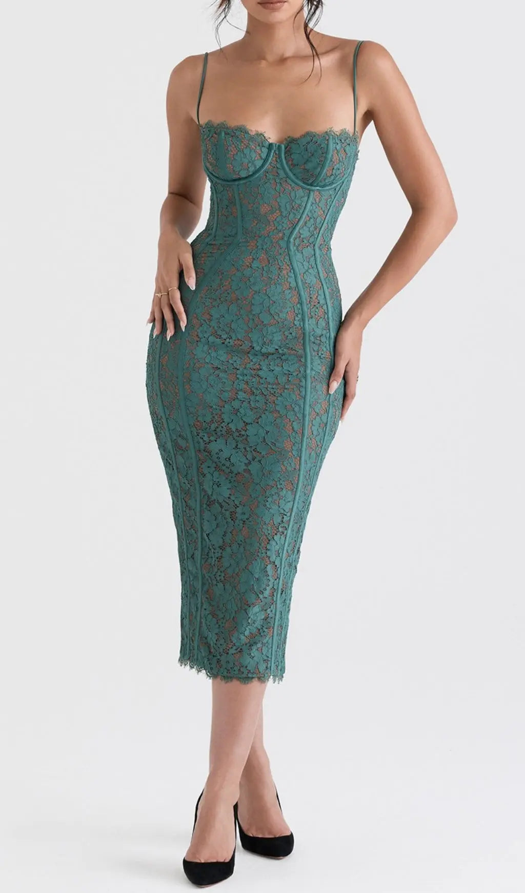 Forest Lace Midi Dress Flowering Girl