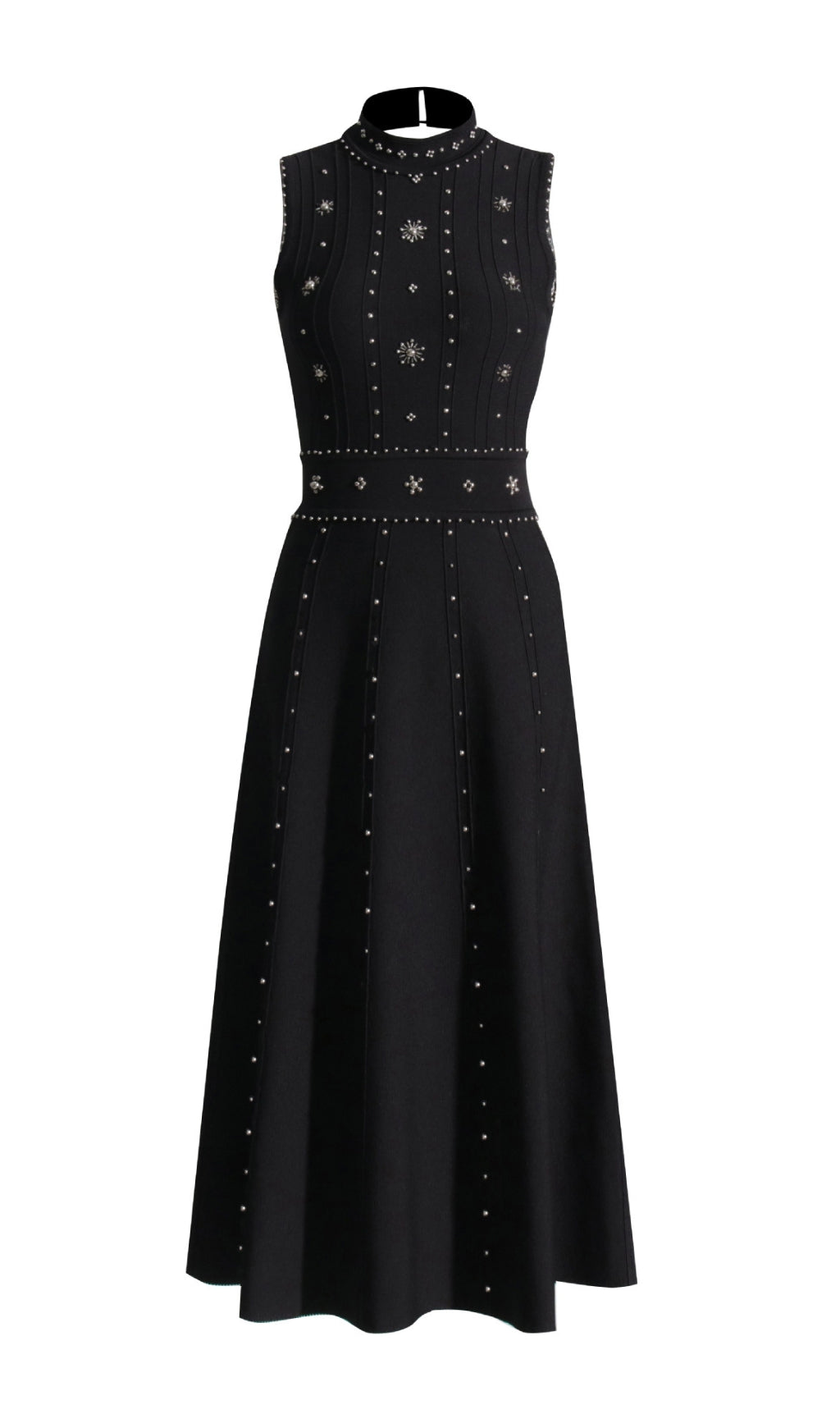Arezo Black Bead Midi Dress Flowering Girl