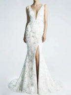 Maylise White Sequin Embellished Maxi Dress Flowering Girl
