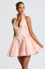 Jocelyn Mini Dress - Soft Peach Flowering Girl