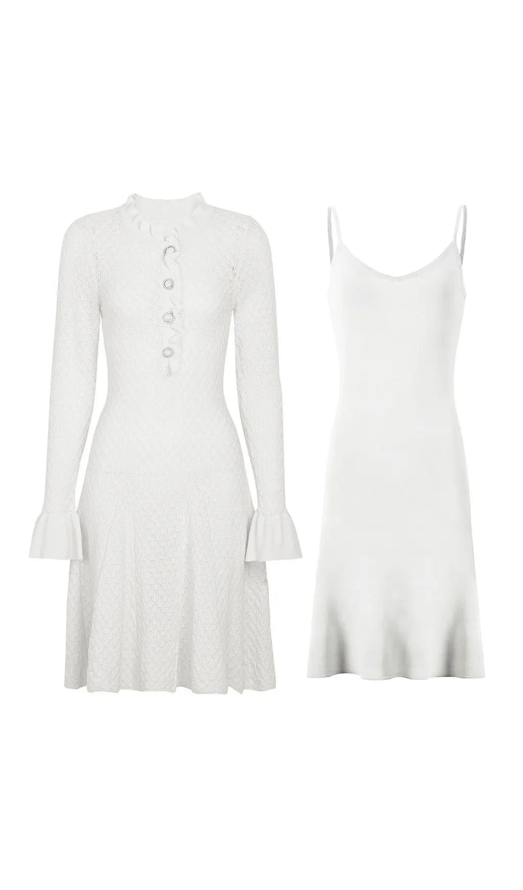 Kaveri Knit Long Sleeve Mini Dress Flowering Girl