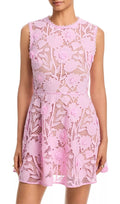 Lace Mini Dress - Pink Flowering Girl