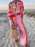 Unique Chic Undersea World Print Two-Piece Set Flowering Girl