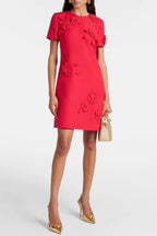 Eleanor Floral Appliqué Mini Dress Flowering Girl