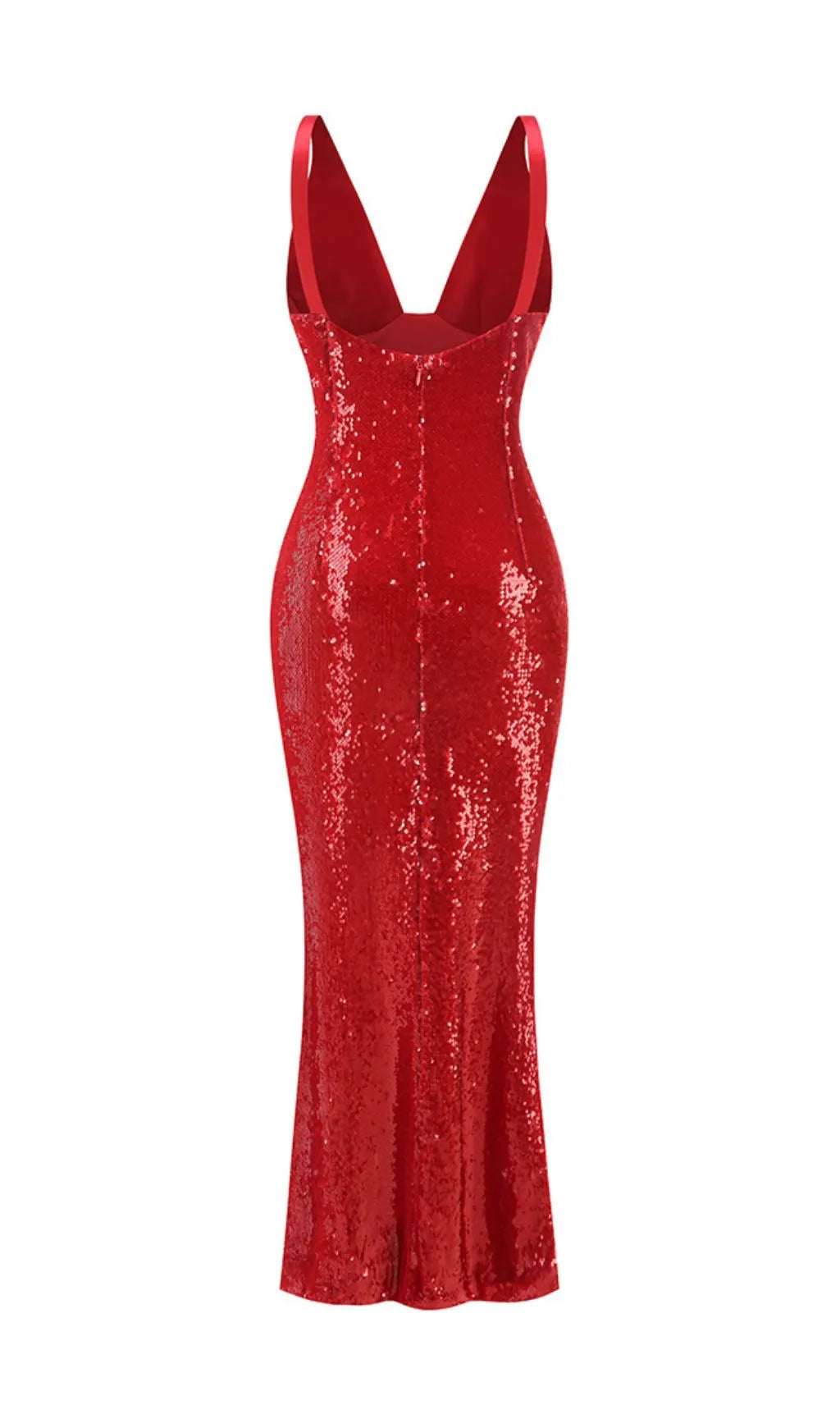 Jin Red Sequin Maxi Dress Flowering Girl