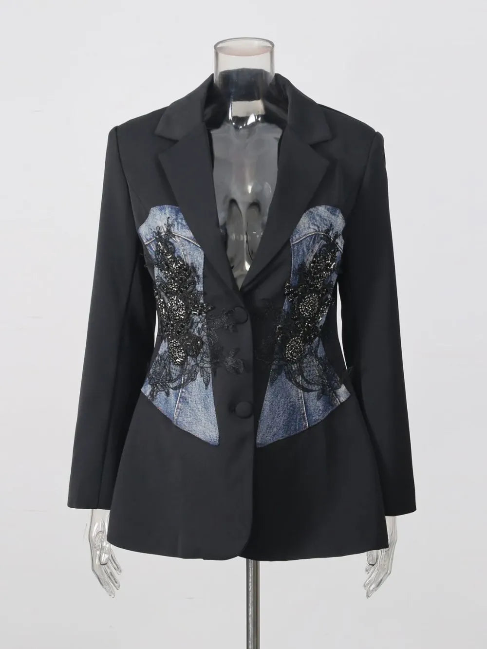 Miel Embroidery Blazer Flowering Girl