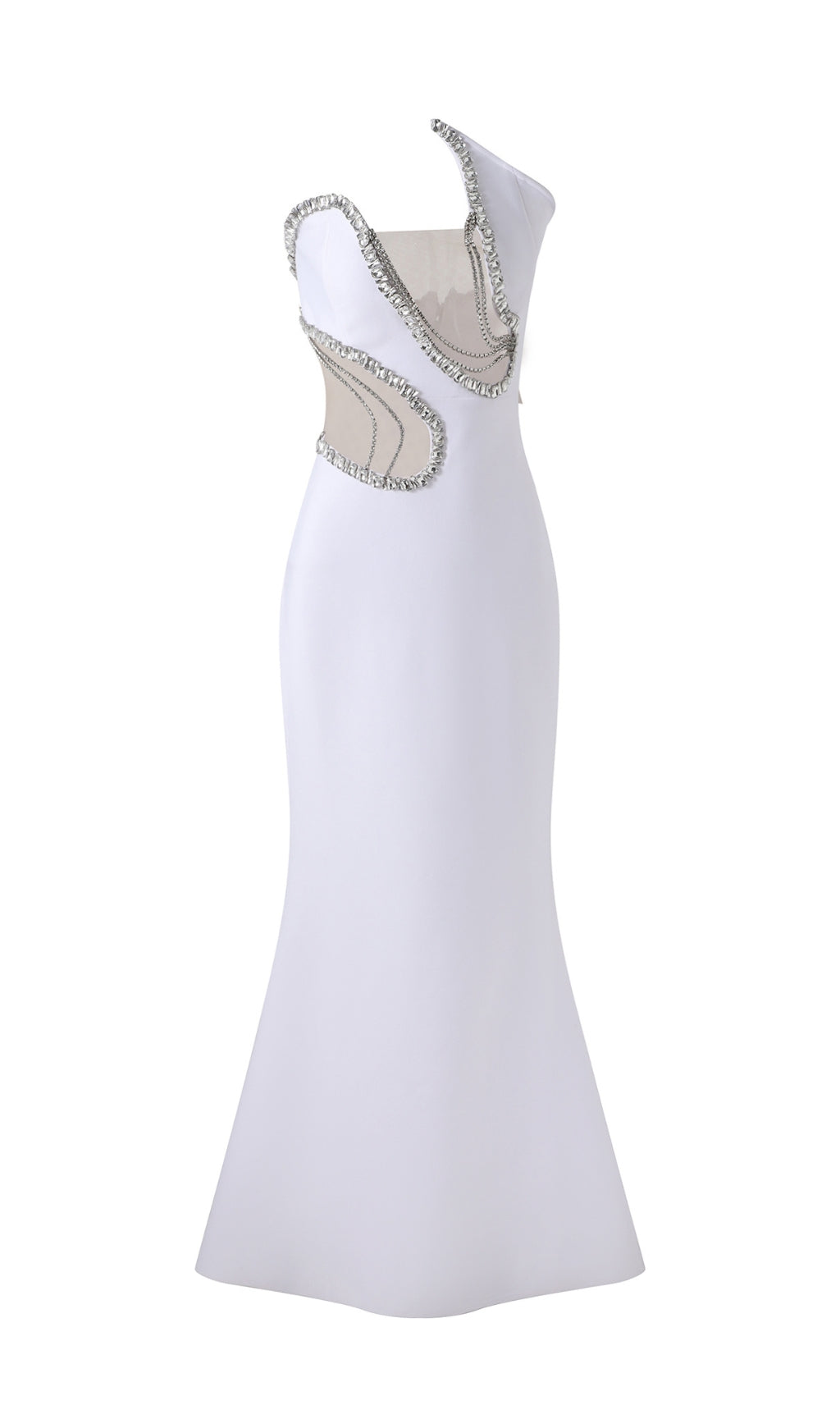 Ena White Diamond Bandage Maxi Dress Flowering Girl