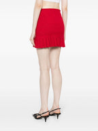 RED KNIT MINI SKIRT Flowering Girl