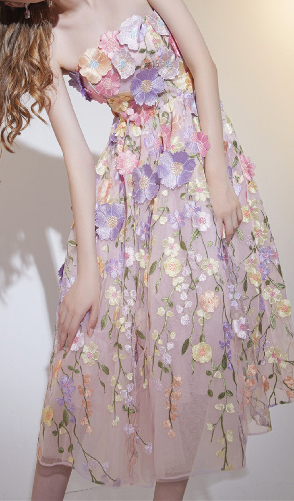 Danyale Strapless Flower Maxi Dress Flowering Girl