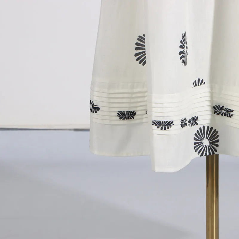 Blossom White Printed Maxi Skirt Set Flowering Girl