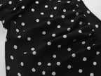 Polka Dot Draped Midi Dress Flowering Girl
