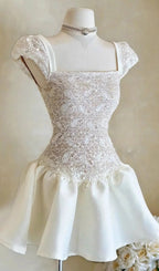Iraia Crochet Embroidery Mini Dress Flowering Girl