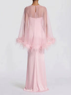 Mora Feather Dress Set Flowering Girl