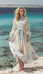 Kotone Printed Long Sleeve Maxi Dress Flowering Girl