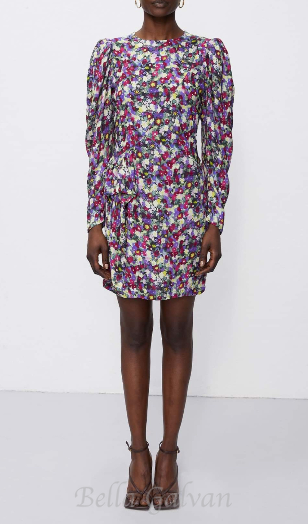 phoenix floral patterned mini dress Flowering Girl