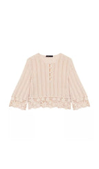 CROCHET TRIM TOP Flowering Girl