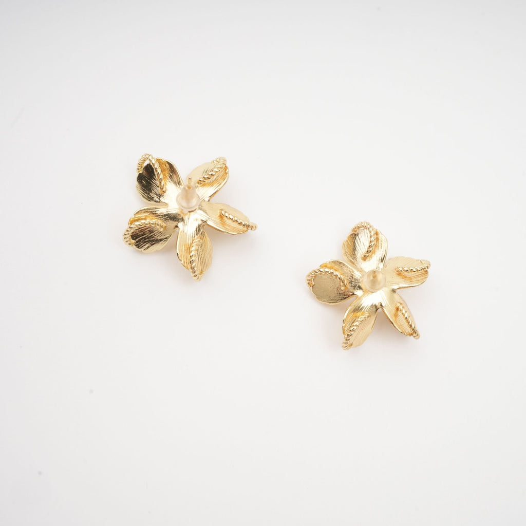 Jeanne Floral Faux-Pearl Stud Earrings Flowering Girl