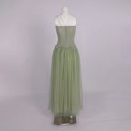 Sage Green Chiffon A-Line Floor-Length Gown Flowering Girl