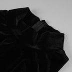 Velvet Mesh Patchwork Maxi Dress In Black Flowering Girl