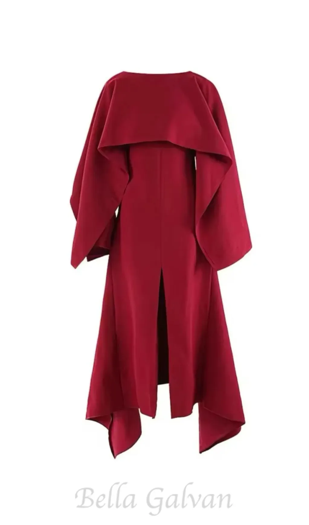 zenobia shawl slit maxi dress in red Flowering Girl