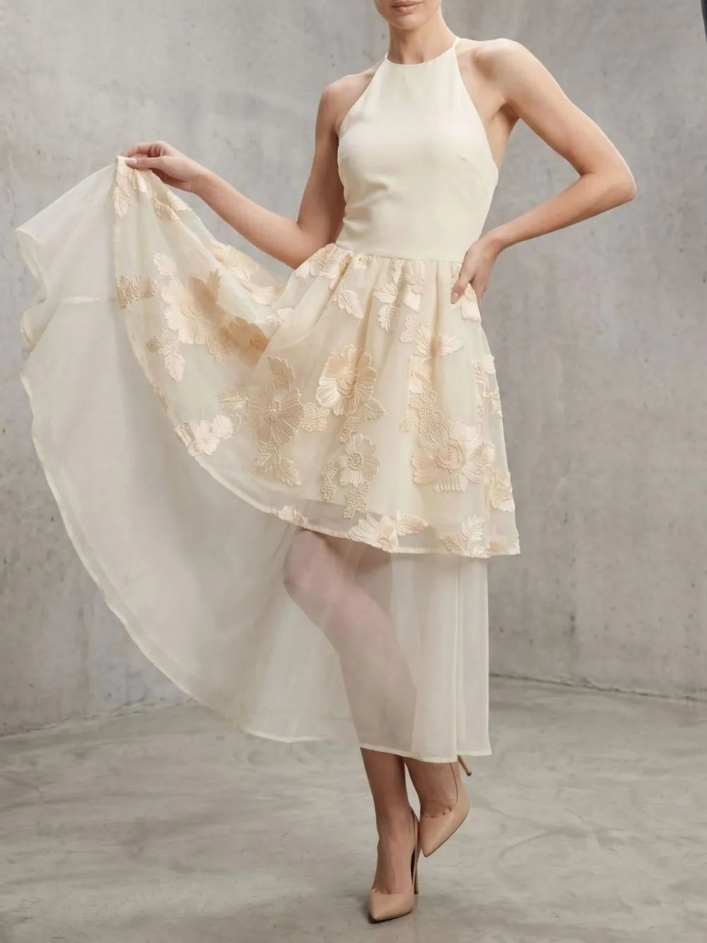 Maik Halter Flower Midi Dress Flowering Girl