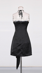 Hagar Flower Strapless Lace Mini Dress Flowering Girl