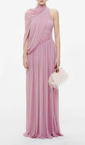 Kennedi Irregular Shoulder Ruched Maxi Dress Flowering Girl