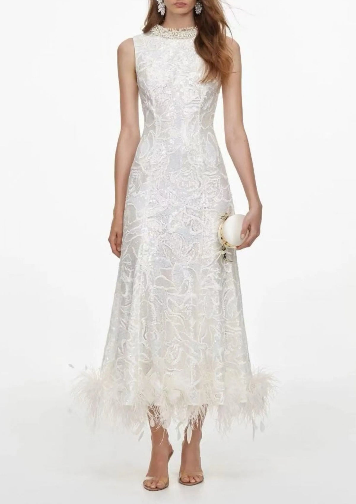 Kestrelis Sleeveless Sequin Midi Dress Flowering Girl
