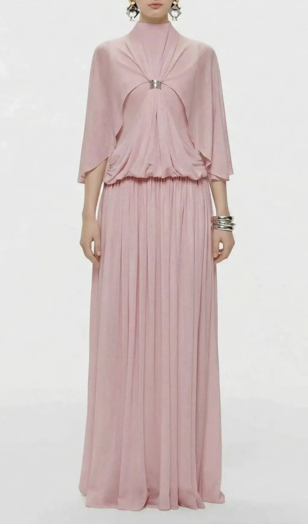 Kierra Maxi Dress With Cape Flowering Girl