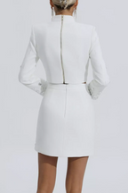 Deirdre Diamante Embellished Two Piece Set - White Flowering Girl