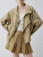 Malloren Khaki Jacket Flowering Girl