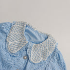 Ilona Blue Long Sleeve Two-Piece Set Flowering Girl