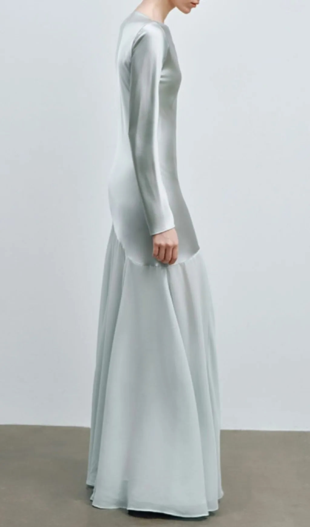 Khaza Long Sleeve Mesh Maxi Dress Flowering Girl
