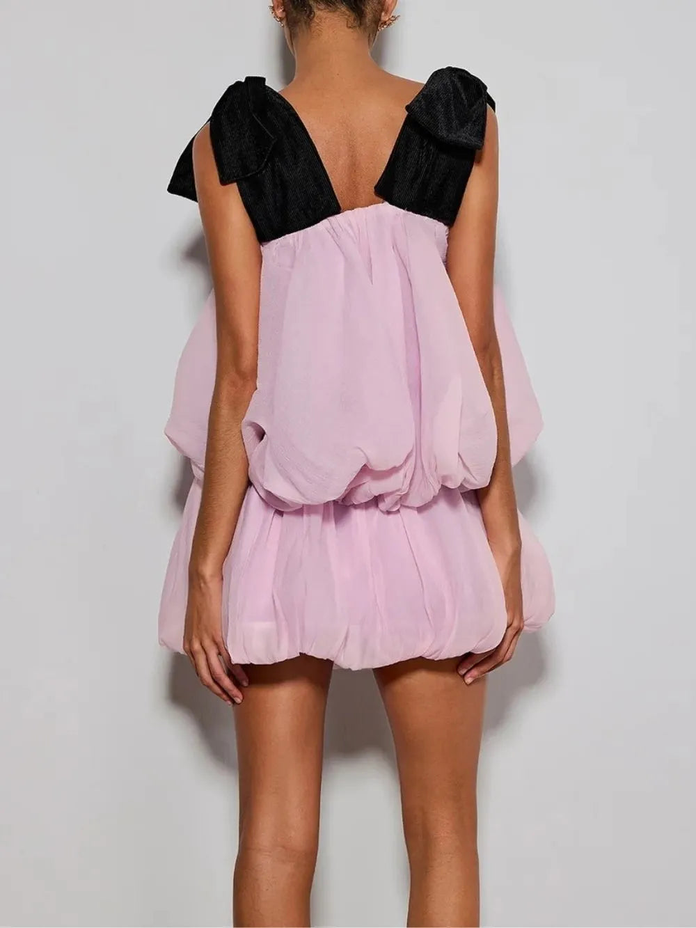Ermias Tiered Bubble Mini Dress Flowering Girl