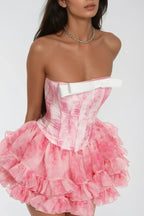 Besnik Corset Ruffle Mini Dress Flowering Girl