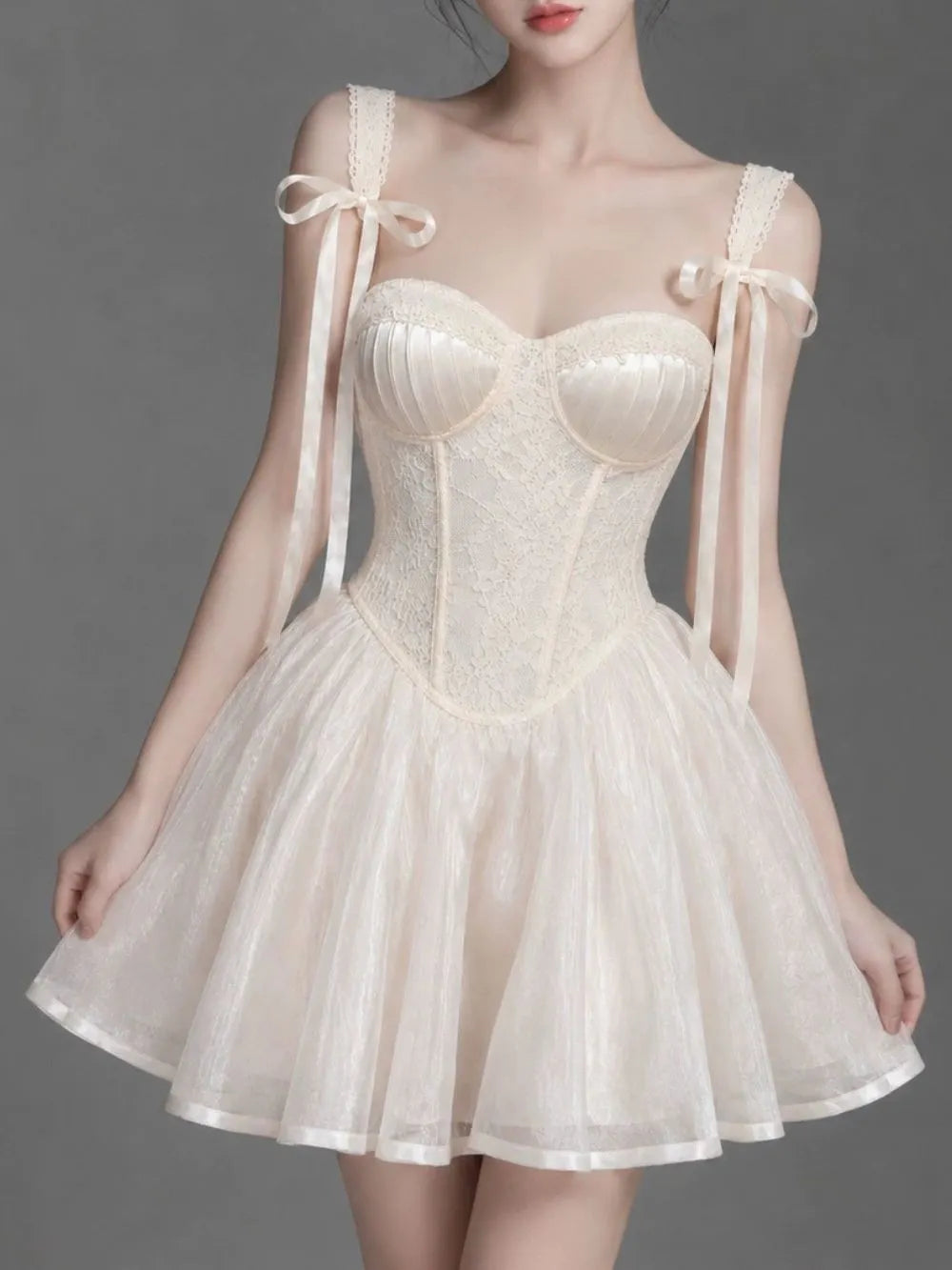 Maison Lace Mini Dress Flowering Girl