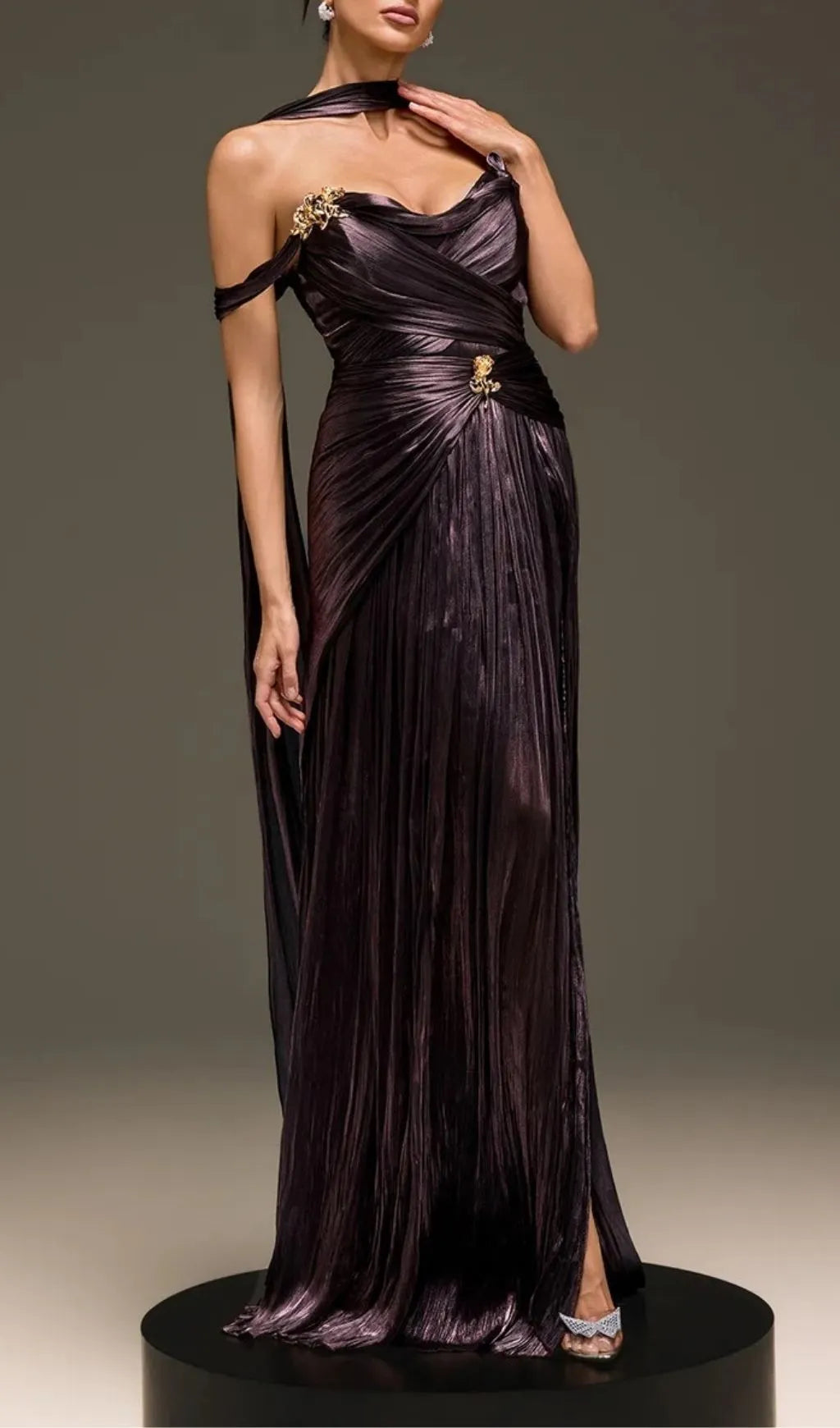 Torvayne Off Shoulder Rose Draped Dress Flowering Girl