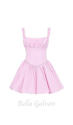 Cotton Candy Cotton Tulle Mini Dress in pink Flowering Girl
